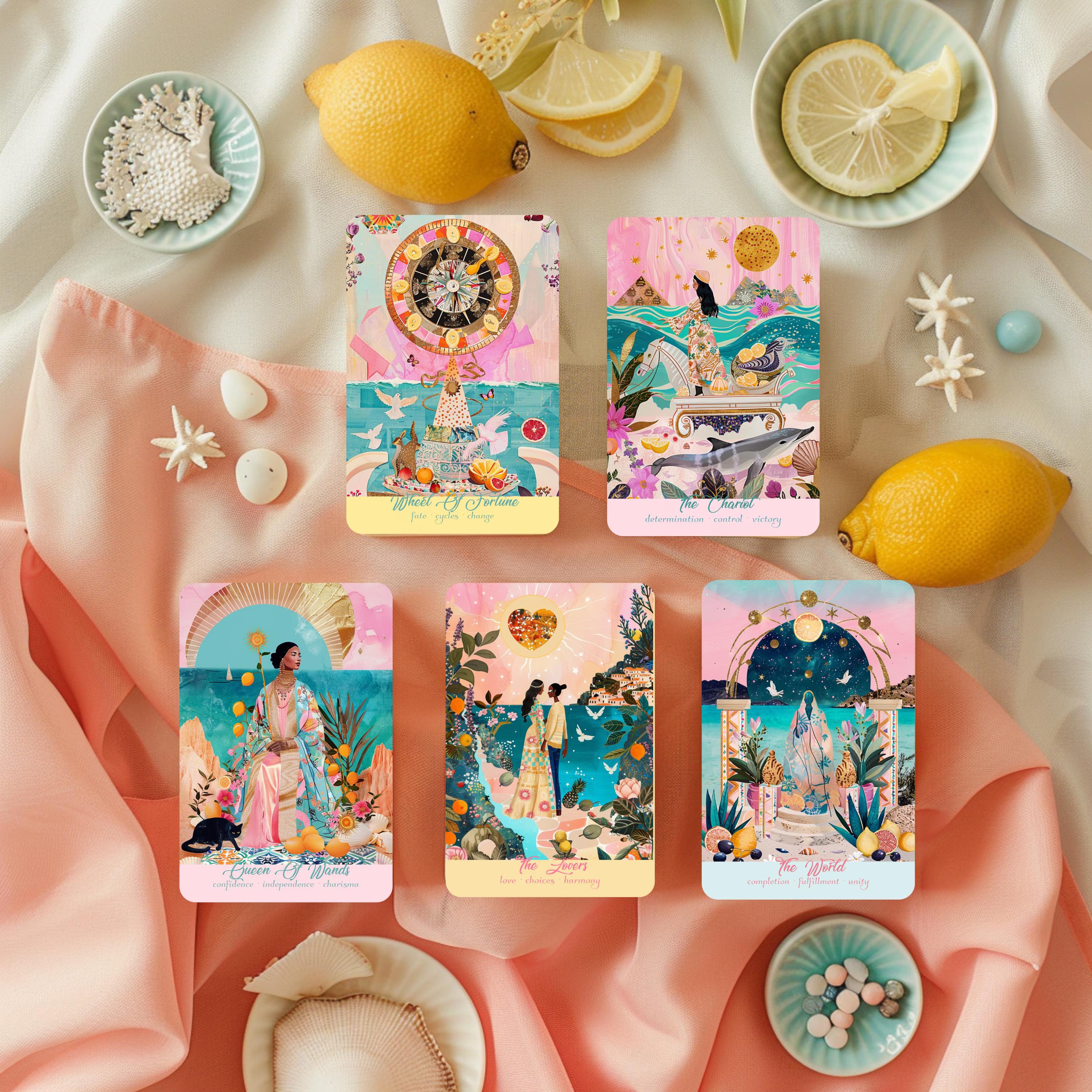 Sole Mare Tarot Deck: Mediterranean Beginner Tarot Cards with Guidebook