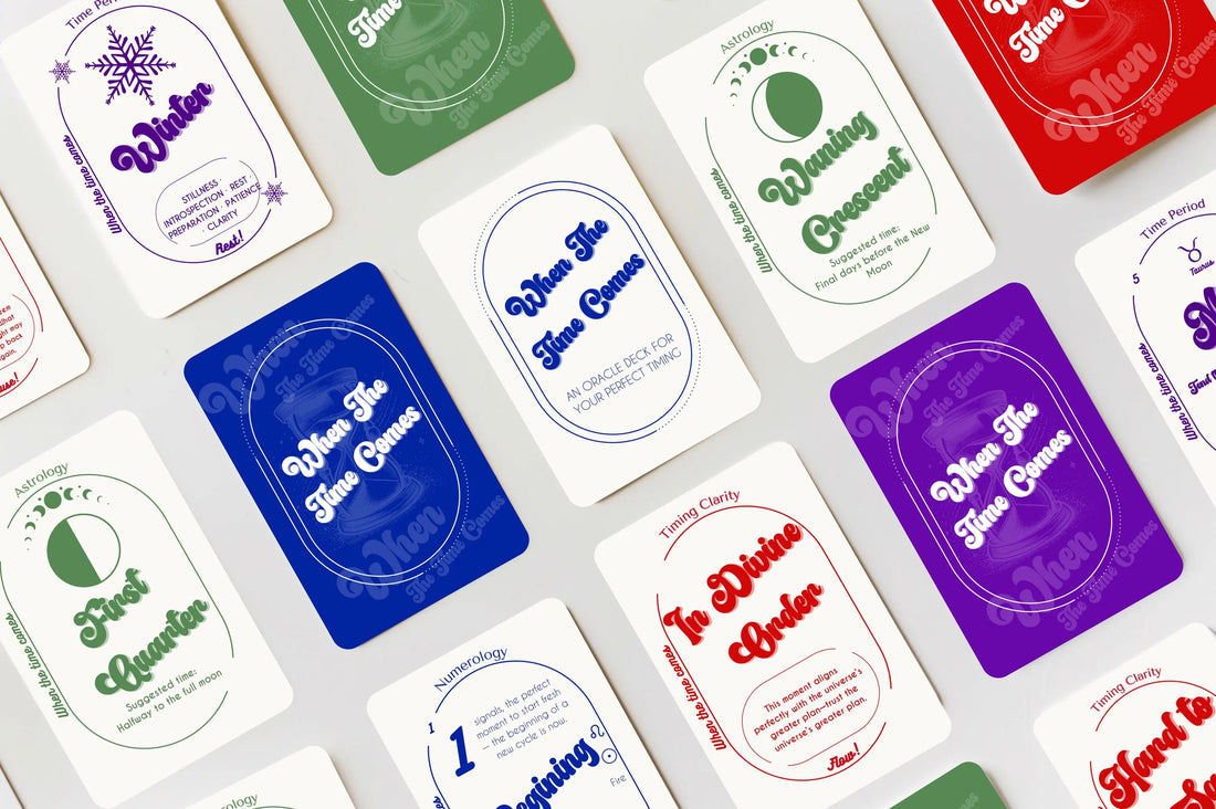 When the Time Comes Oracle – Minimalist Timing Deck with Symbols, Oracle for Divination & Spiritual Guidance