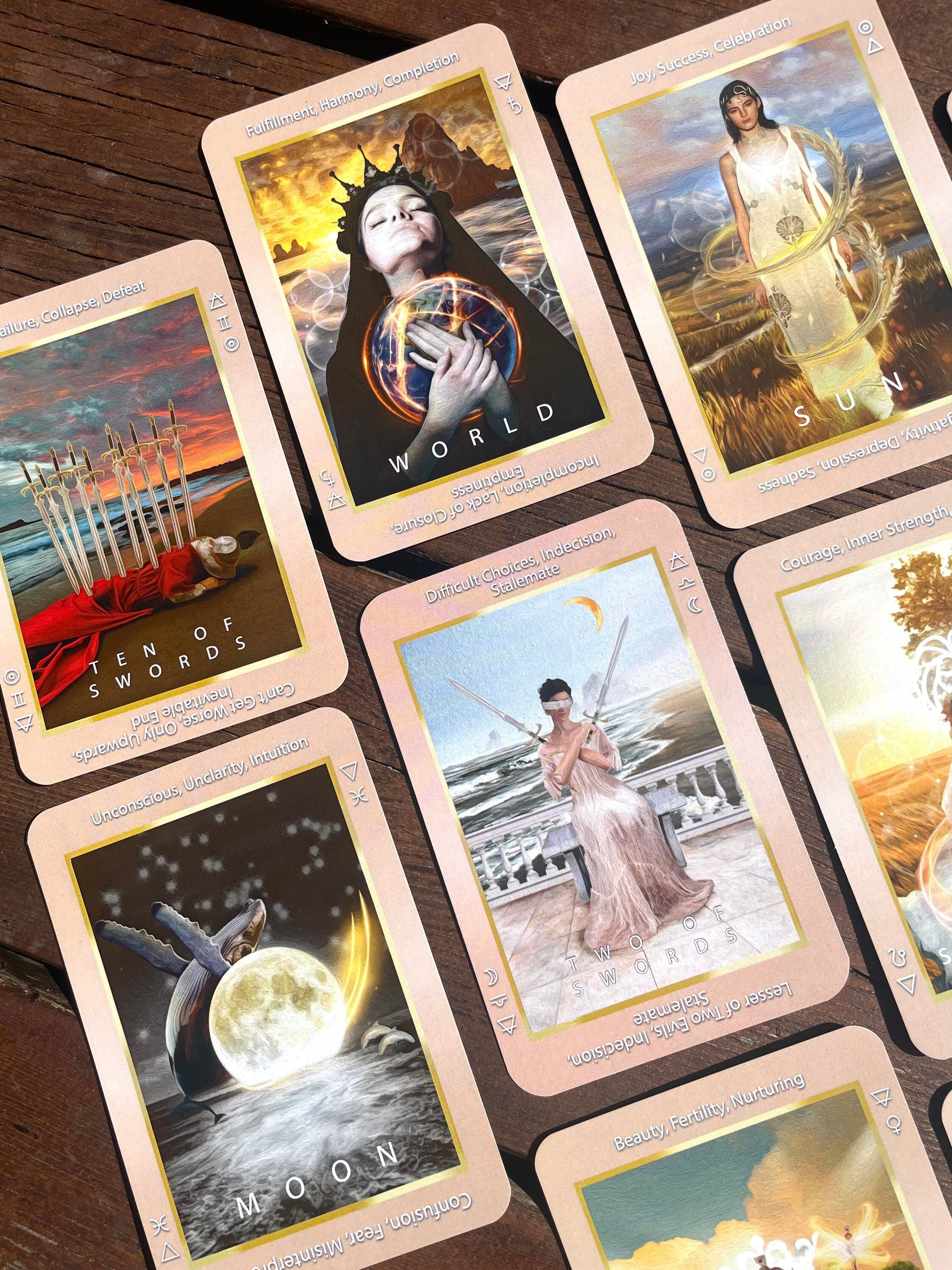 Sirius Tarot Card Deck: Beginner Divination Tools with Zodiac Symbols