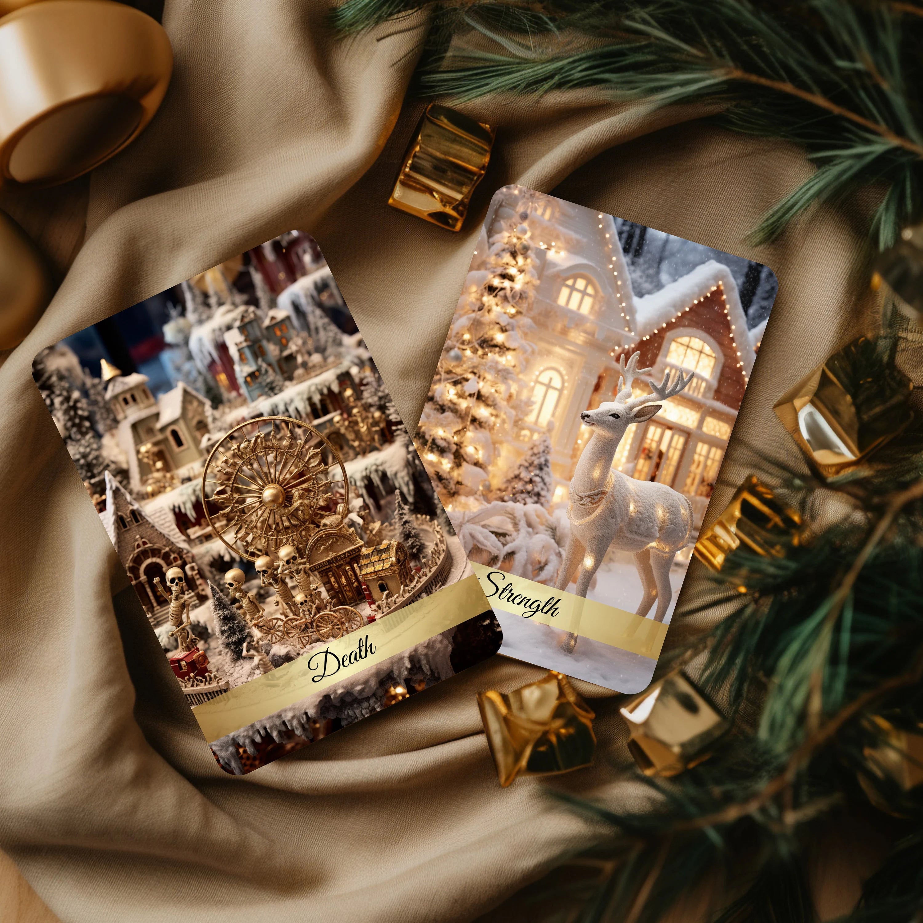 Christmas Tarot Deck with Guidebook & Bag: Santa's Tarot