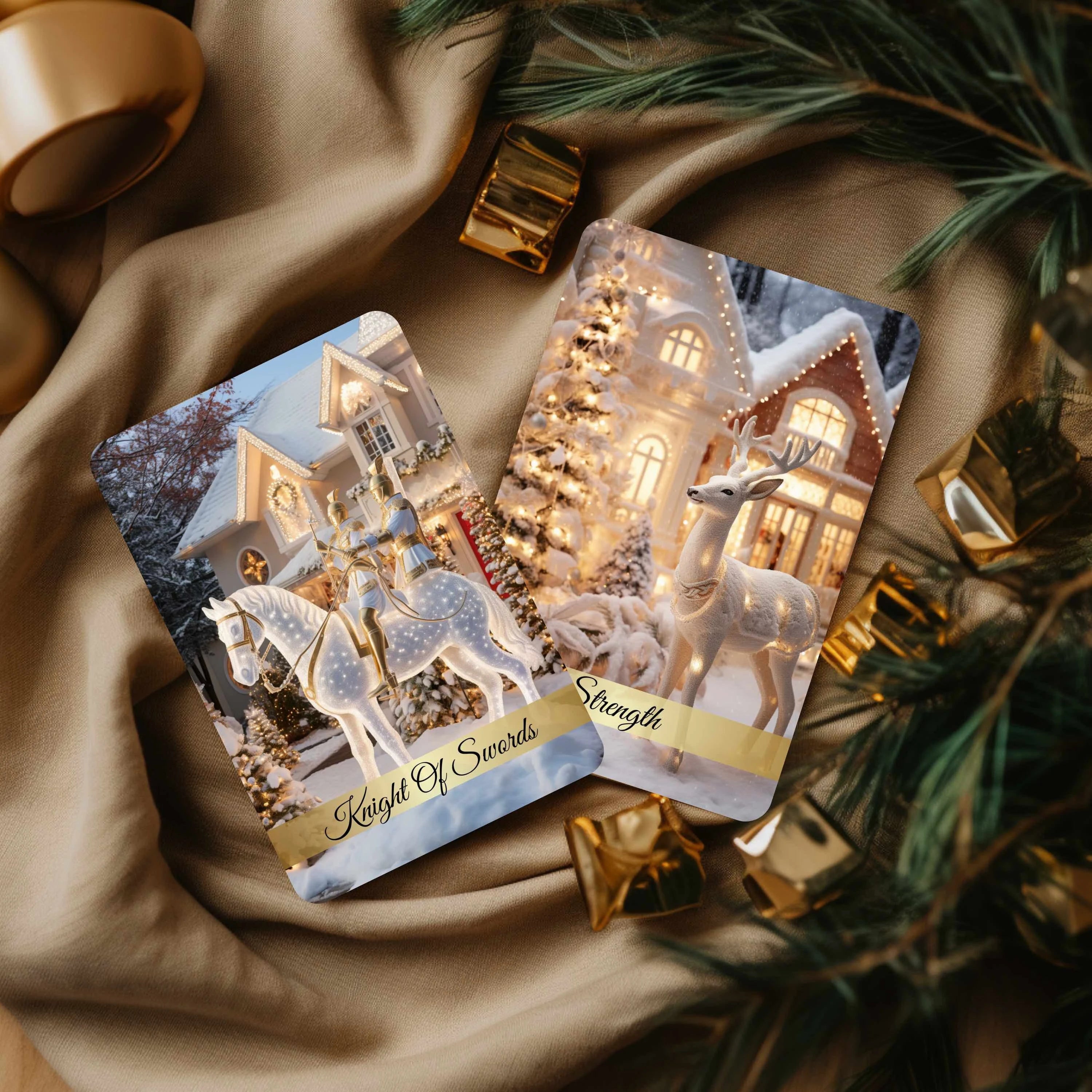 Christmas Tarot Deck with Guidebook & Bag: Santa's Tarot