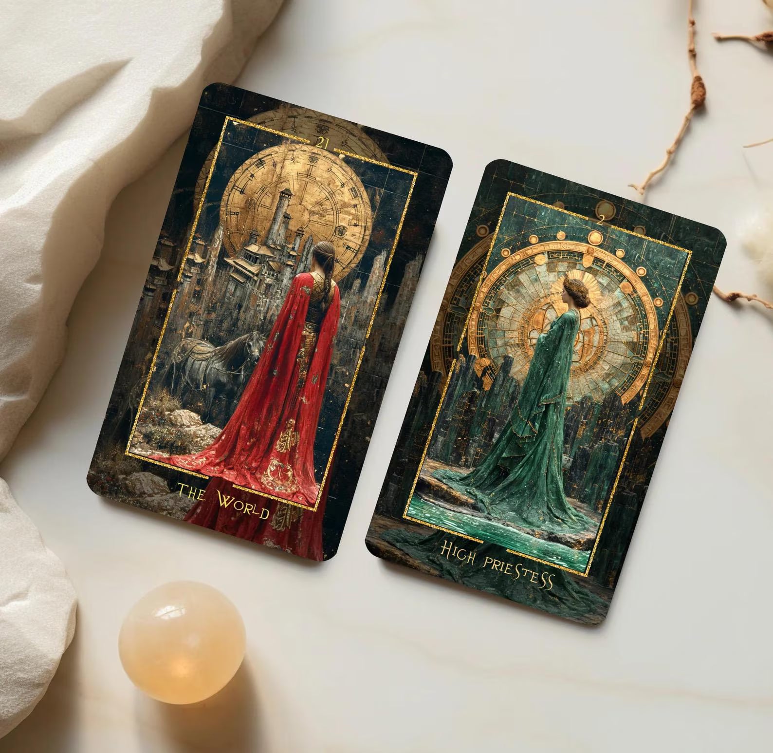 Lunar Cycle Tarot Deck: Vintage-Inspired Cards with Guidebook