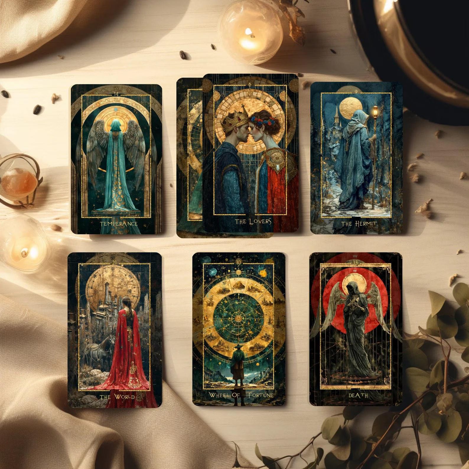 Lunar Cycle Tarot Deck: Vintage-Inspired Cards with Guidebook