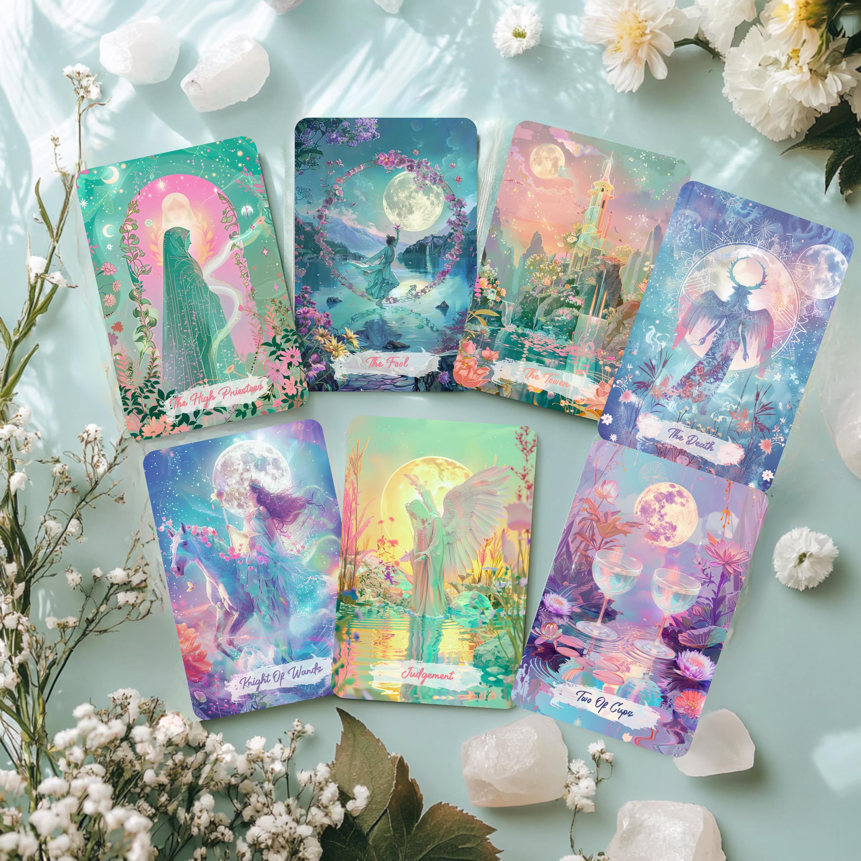 Dreamveawer's Arcana Tarot Deck with Guidebook: 78 Tarot Cards