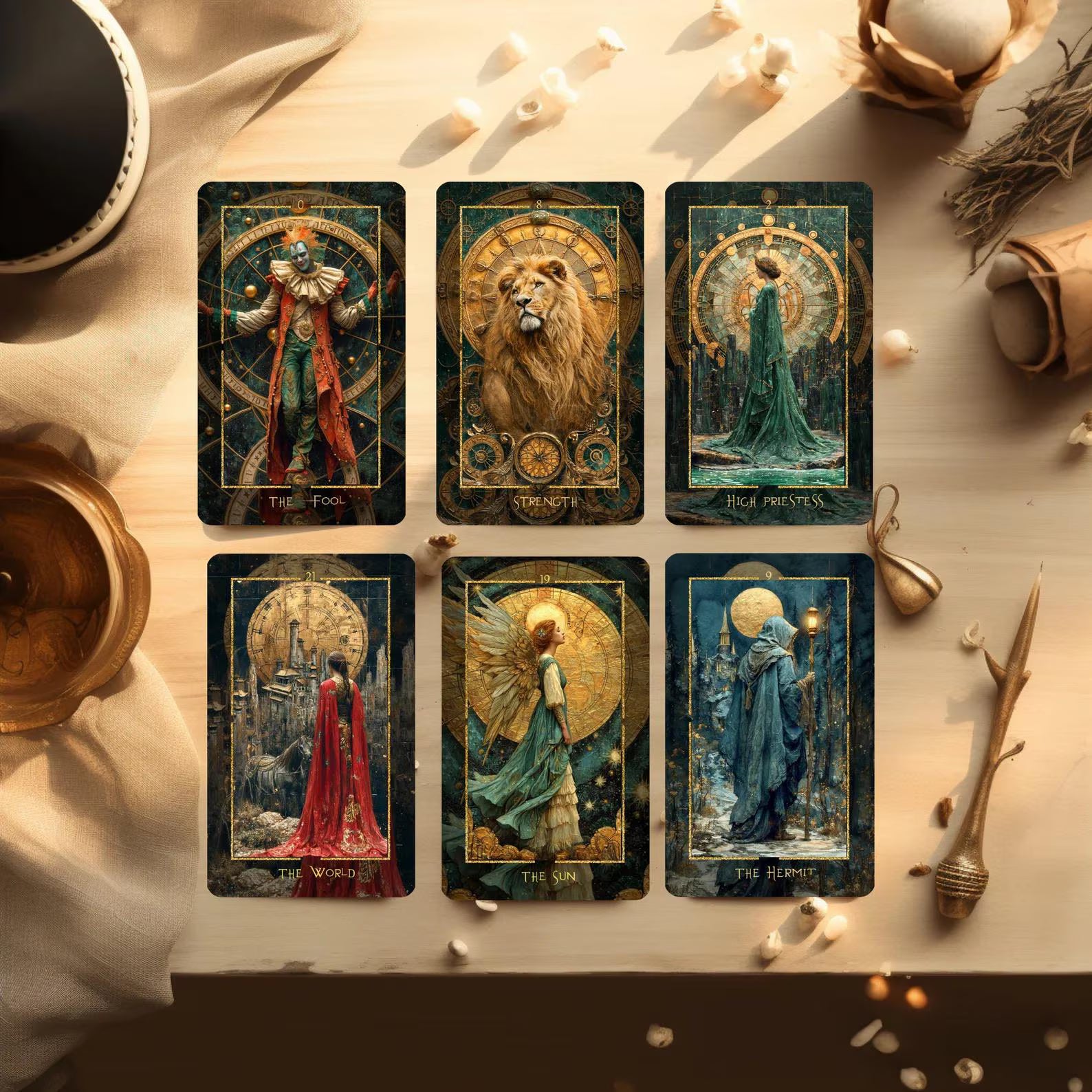 Lunar Cycle Tarot Deck: Vintage-Inspired Cards with Guidebook