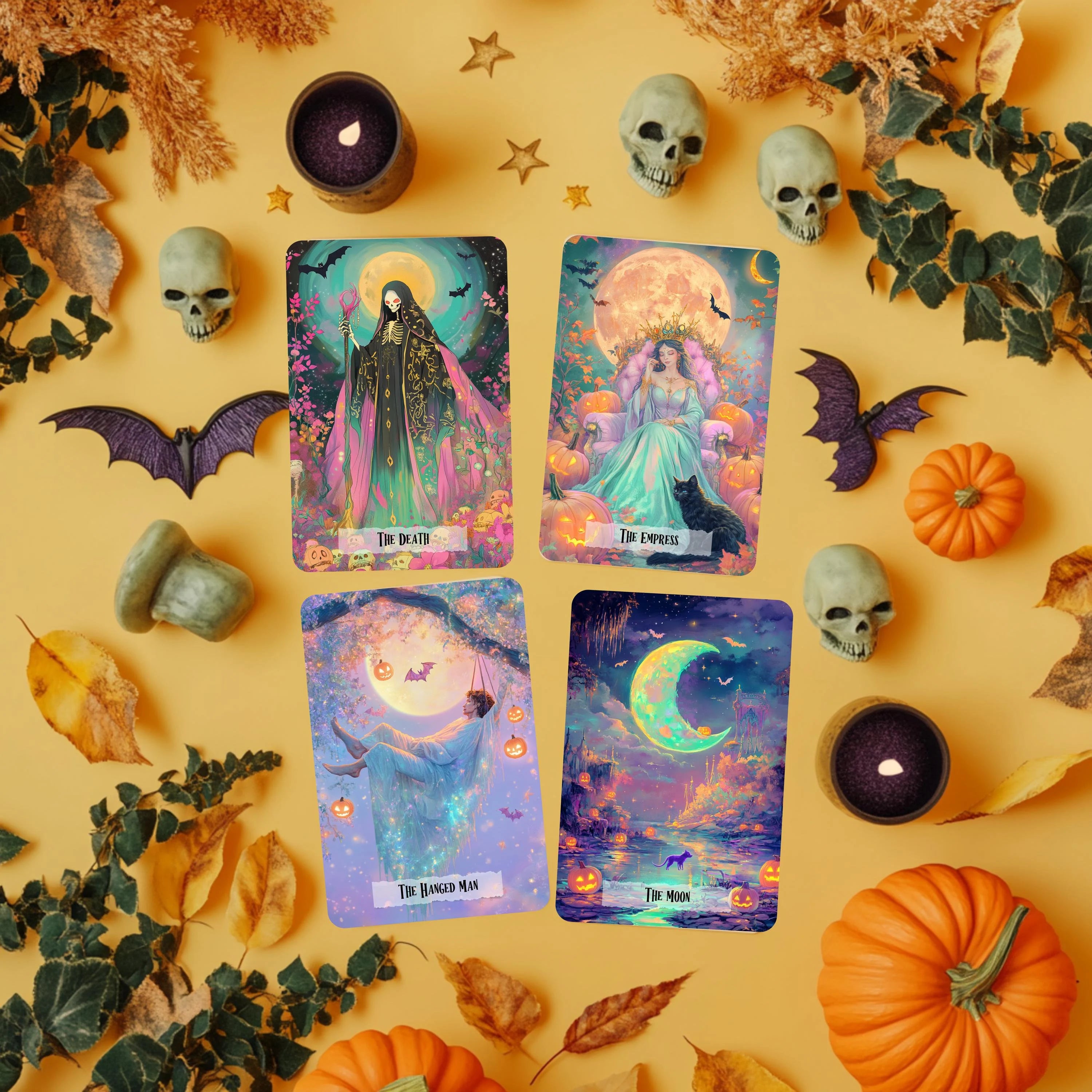 Pumpkin Glow Tarot Deck: Halloween Pastel Tarot Cards with Guidebook