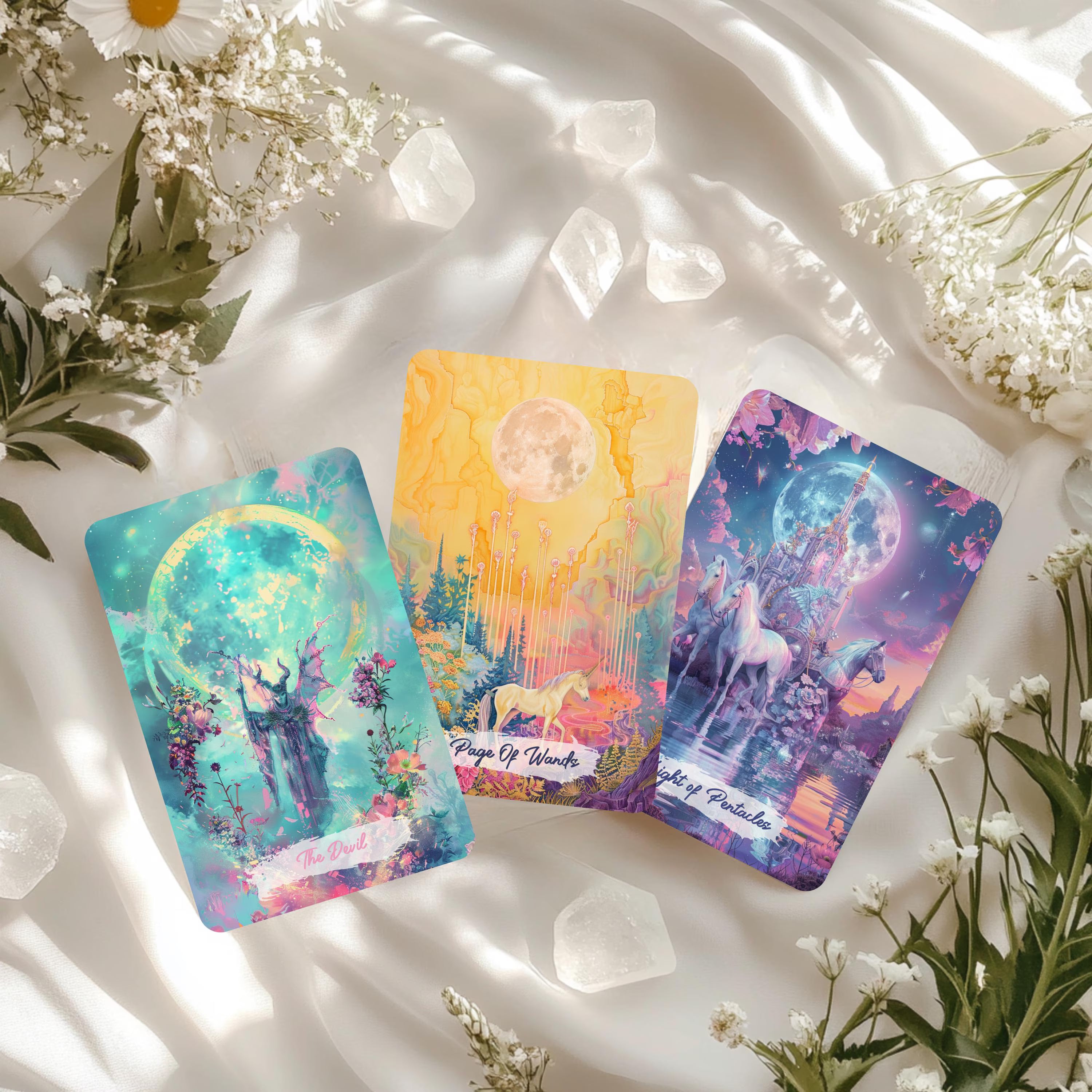 Dreamveawer's Arcana Tarot Deck with Guidebook: 78 Tarot Cards