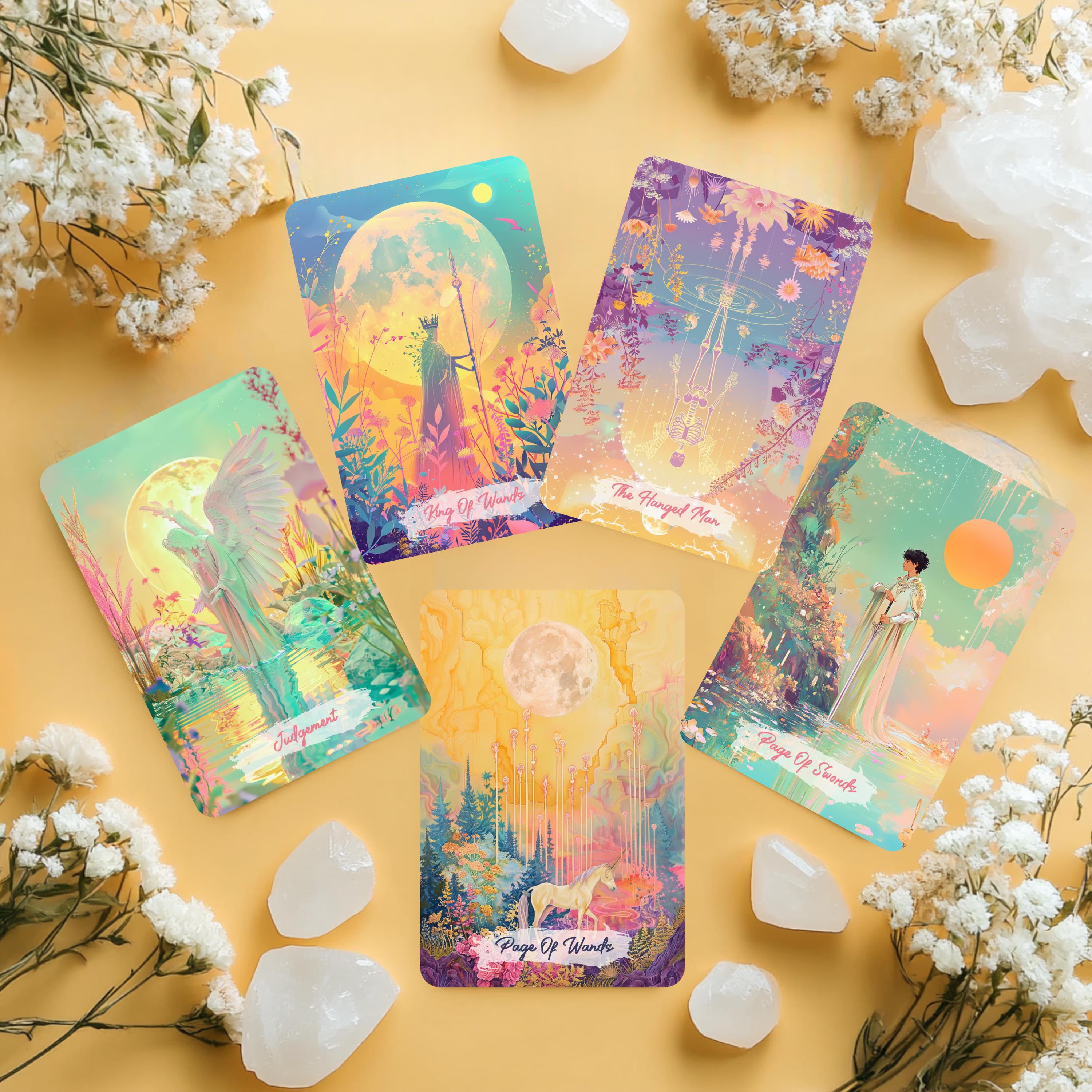 Dreamveawer's Arcana Tarot Deck with Guidebook: 78 Tarot Cards