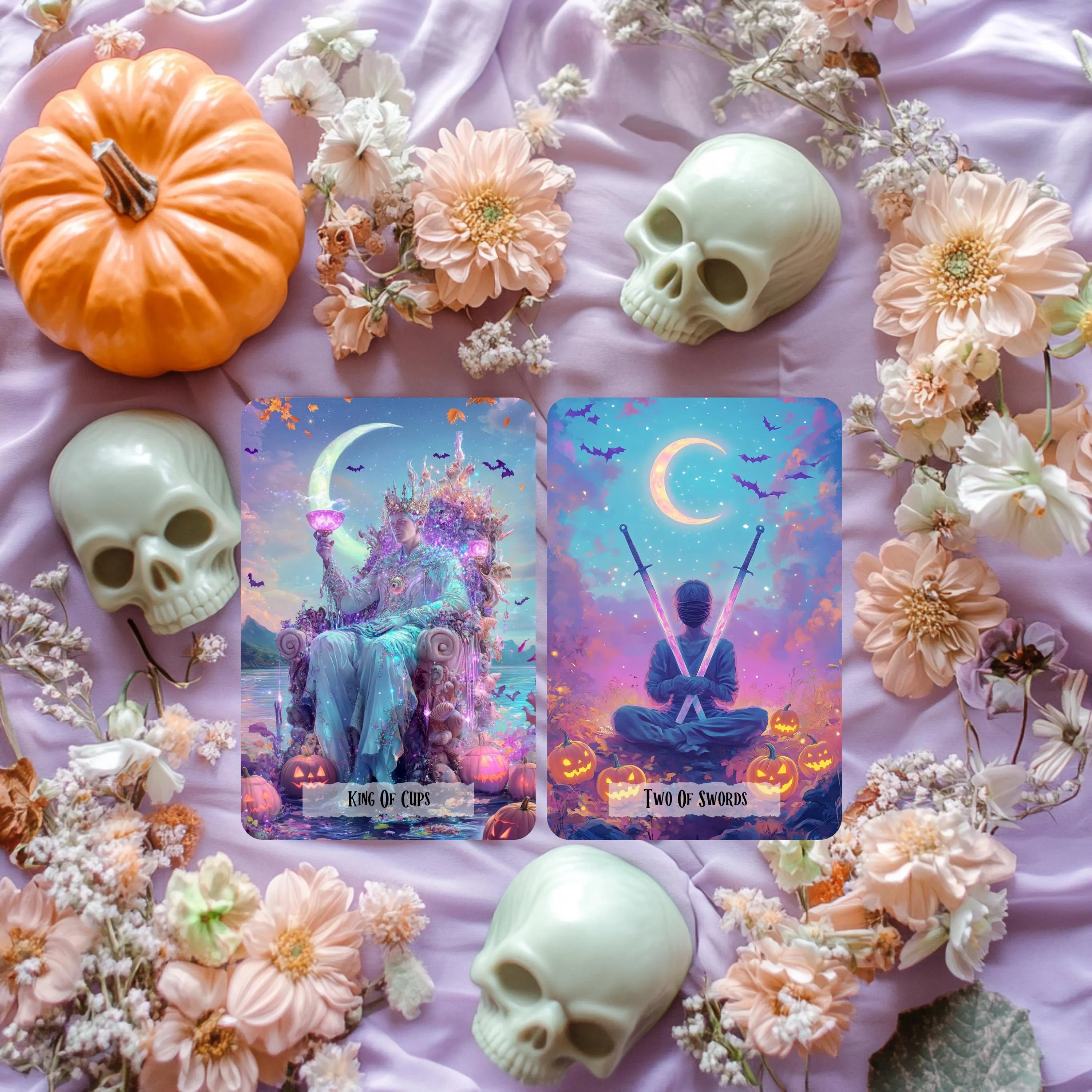 Pumpkin Glow Tarot Deck: Halloween Pastel Tarot Cards with Guidebook