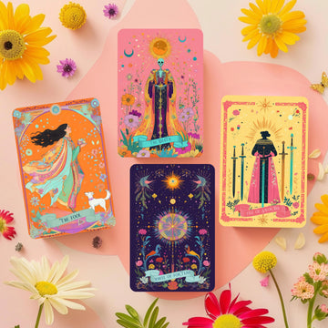 Floral Tarot Deck: 78 Cards, Guidebook & Pouch - Blooming Visions