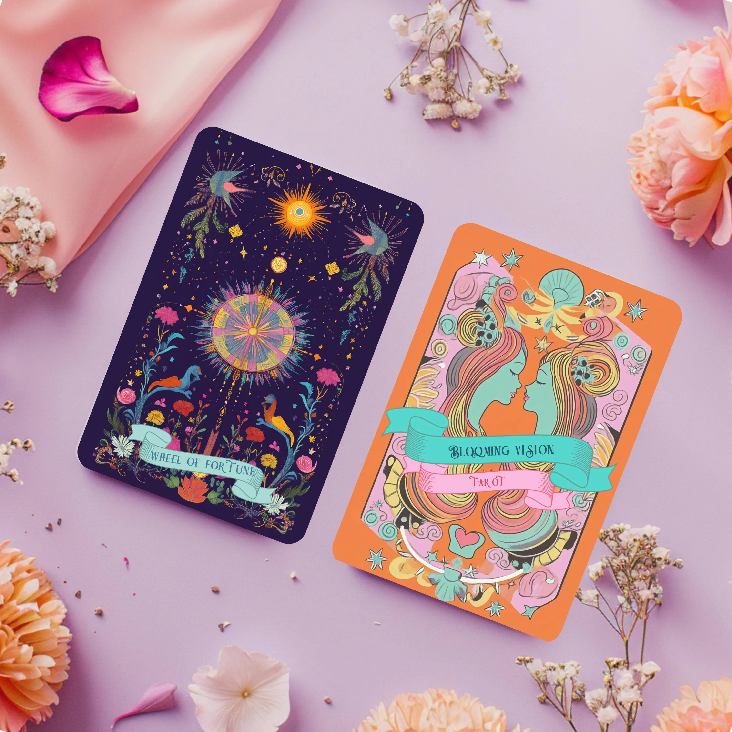 Floral Tarot Deck: 78 Cards, Guidebook & Pouch - Blooming Visions