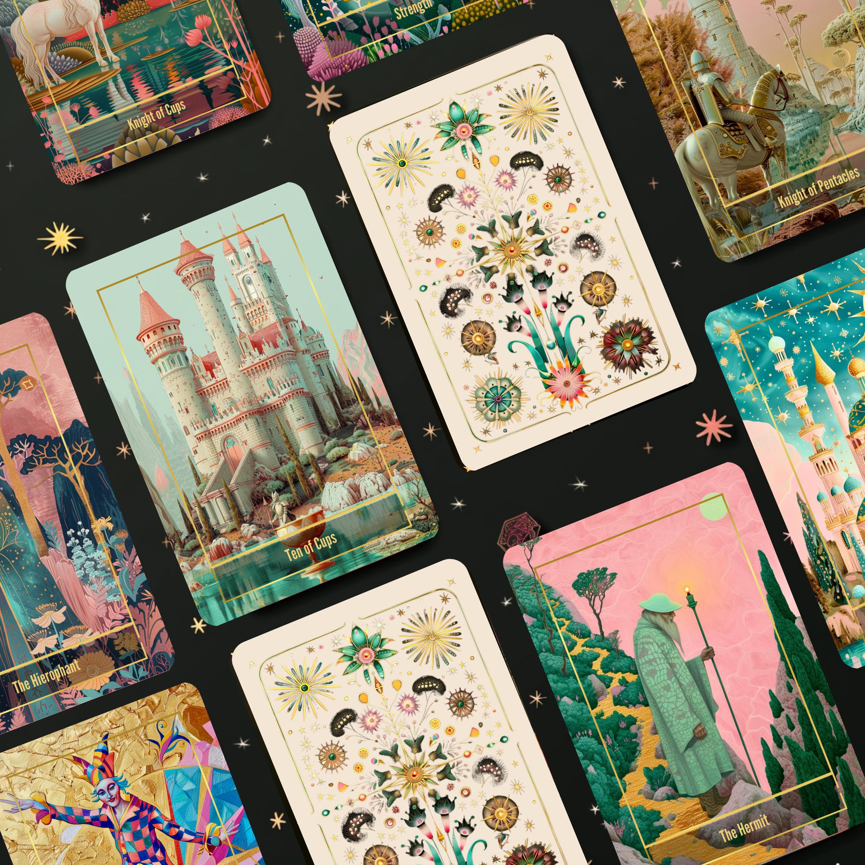 Celestial Carnival Tarot Deck: 78 Cards, Guidebook & Pouch