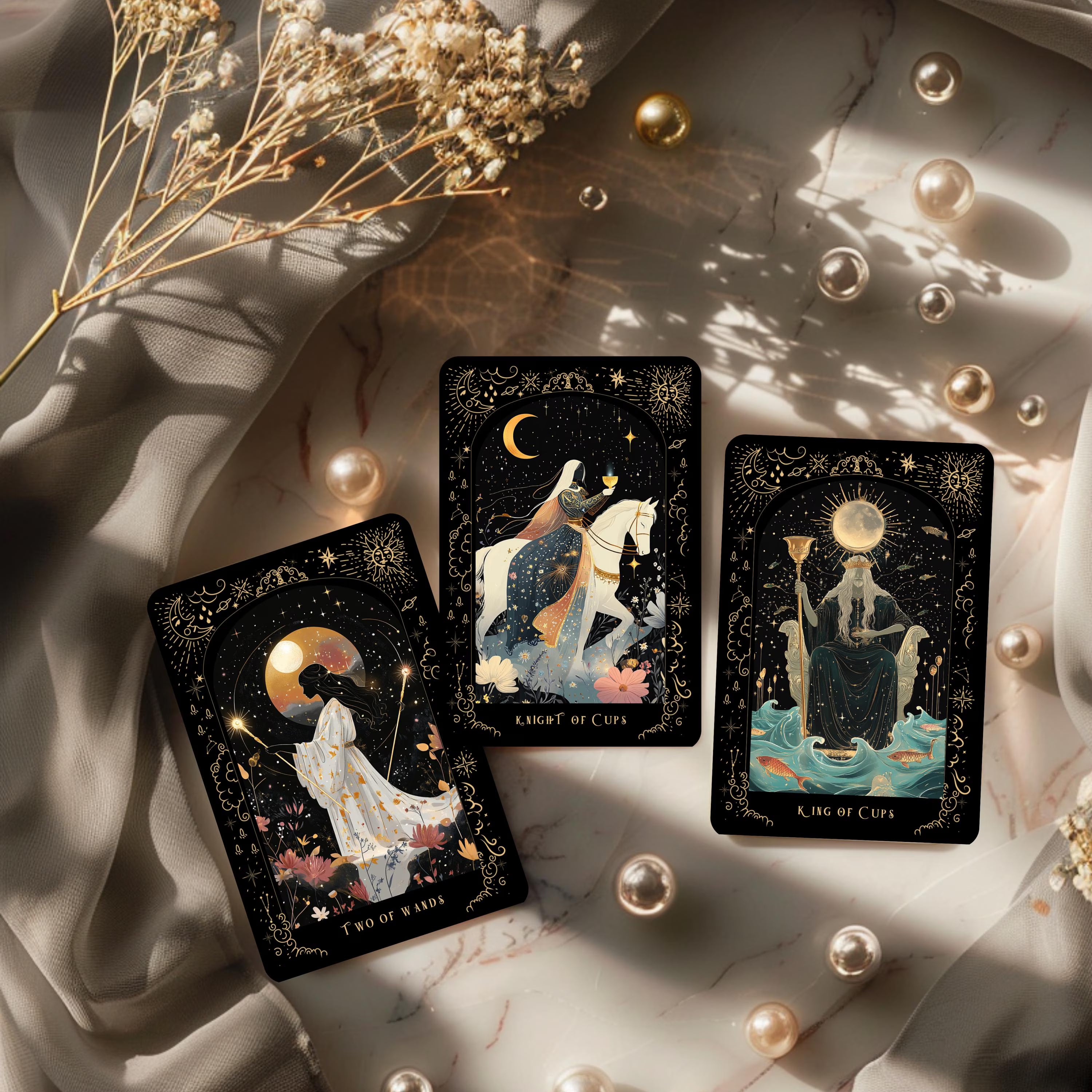 Tarot Deck, Tarot Card Deck with Guidebook, Unique Tarot Cards, Midnight Garden